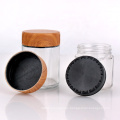 1oz 2oz 3oz wooden lid glass container jars with childproof cap